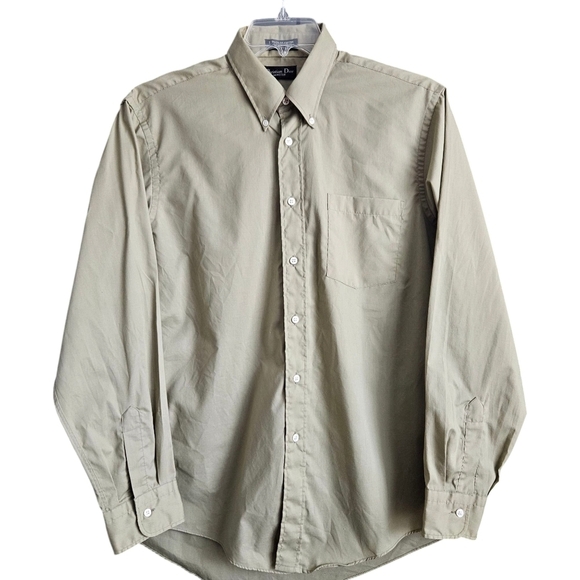 Dior Other - Christian Dior Monsieur Long Sleeve Button Down Shirt Size 16/34-35 Green